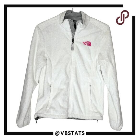 The North Face Women's White Fleece Breast Cancer Zip Osito Jacket White Medium - Picture 1 of 10